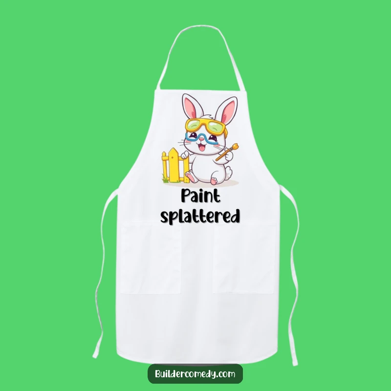 Funny Bunny Painter Apron: Protect Your Clothes with Artful Humor