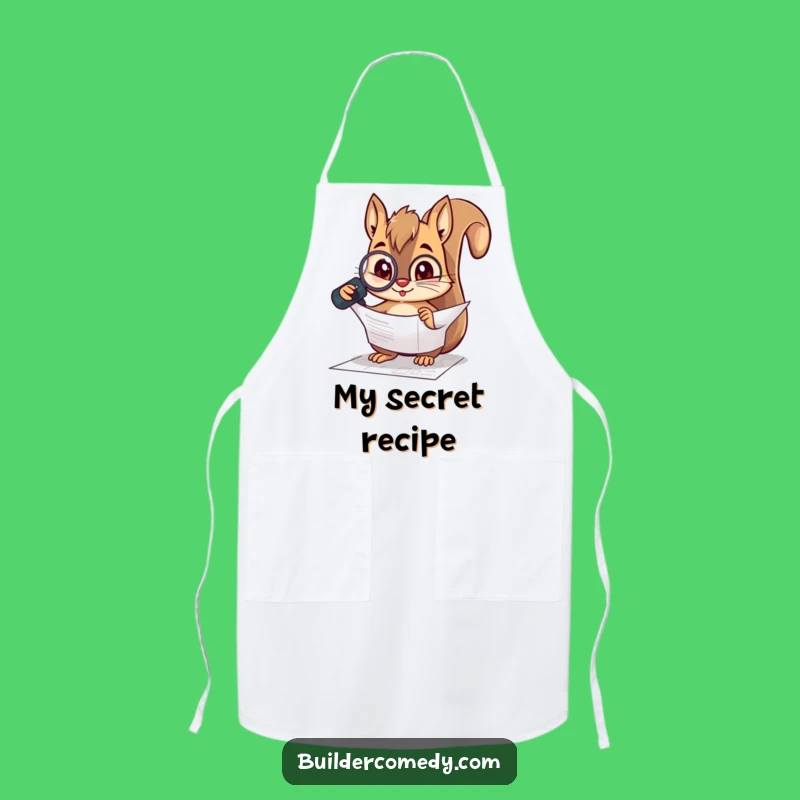Funny Squirrel Chef Apron: Durable, Humorous Kitchen Wear, Perfect Gift for Foodies