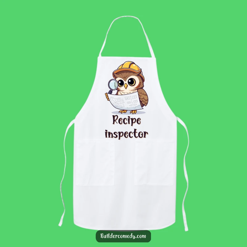 Funny Owl Blueprint Apron: Workwear with Intellectual Humor Gift