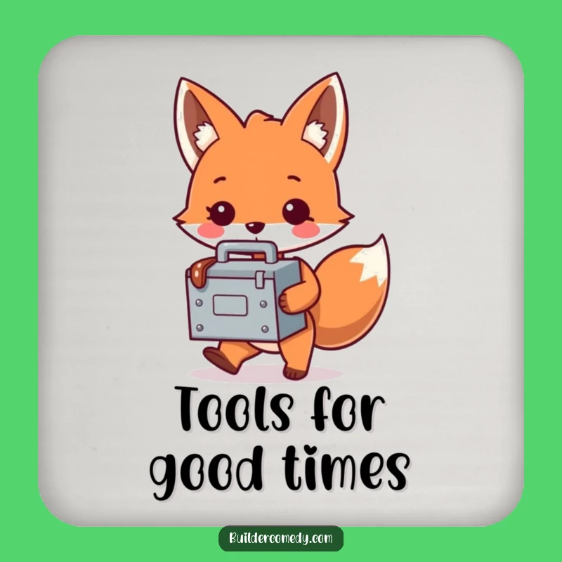 Funny Fox Drink Coaster: Protect Surfaces, Humorous Decor, Perfect Gift for Hosts