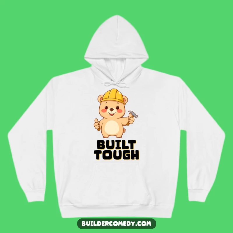 Cozy Funny Bear Construction Hoodie: Warm & Humorous Builder Gift
