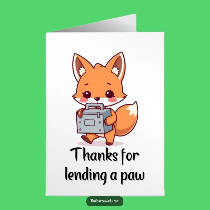 Free Printable Fox Thank You Card: Humorous DIY Downloadable Gift