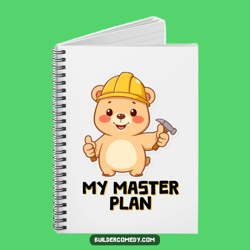 Funny Bear Construction Notebook: Jot Down Ideas with Humor Gift