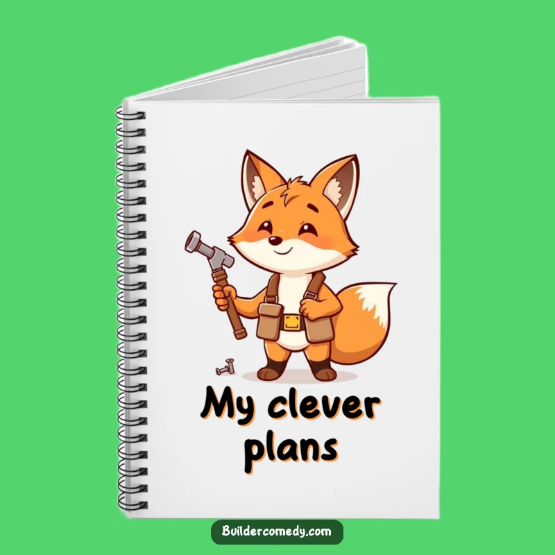 Funny Fox Hammering Notebook: Plan Your Projects with Handy Humor