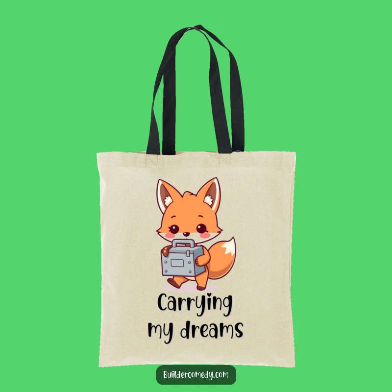 Funny Fox Carry-All Tote Bag: Humorous Designer Accessory, Ideal Gift for Shoppers